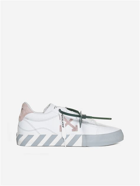 low vulcanized canvas sneakers off white|More.